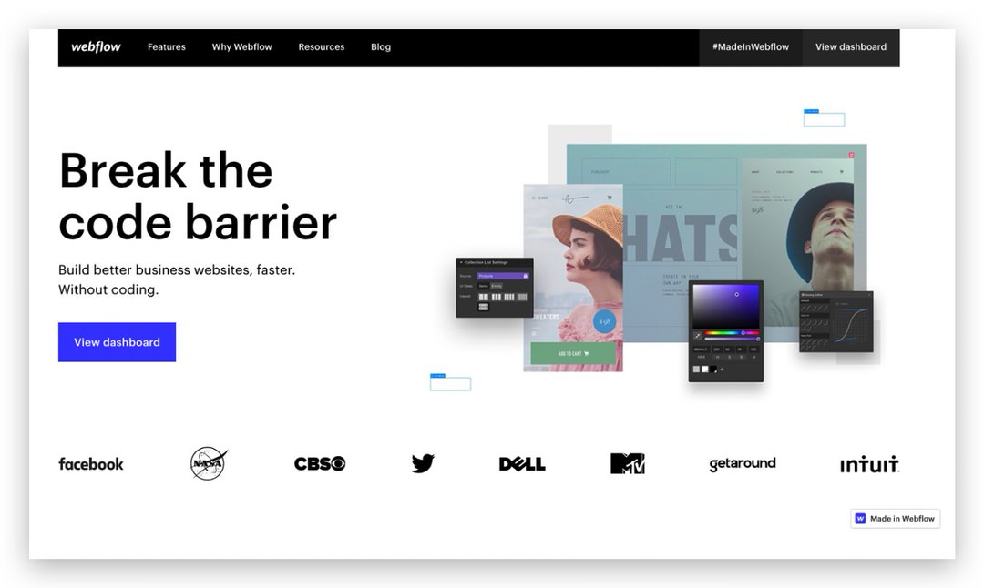Webflow rất ph&ugrave; hợp cho người mới bắt đầu thiết kế website từ con số 0